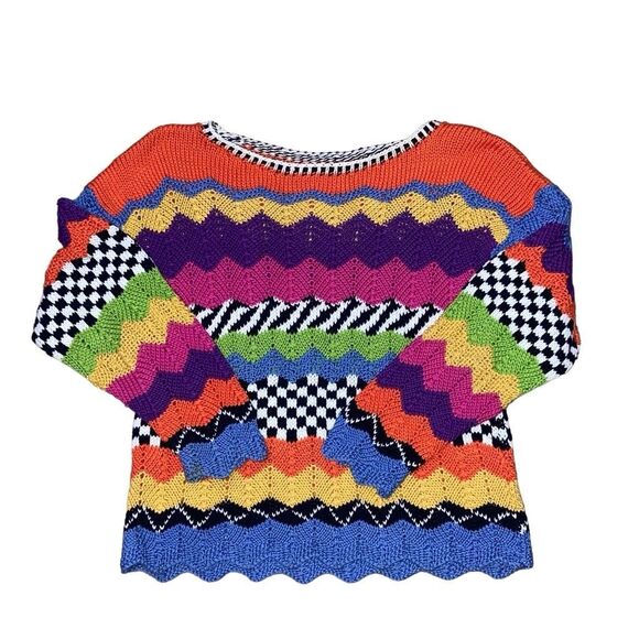 No Brand Sweaters Vintage Handmade Size Small All Over Mixed Print